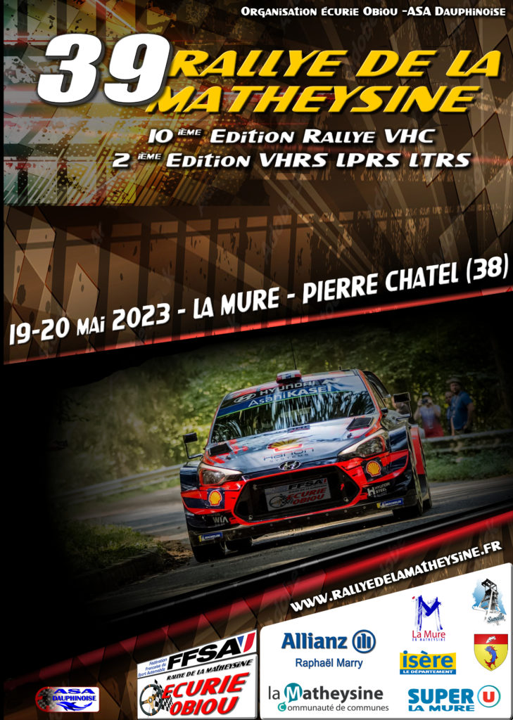 affiche Rallye matheysine 2023
